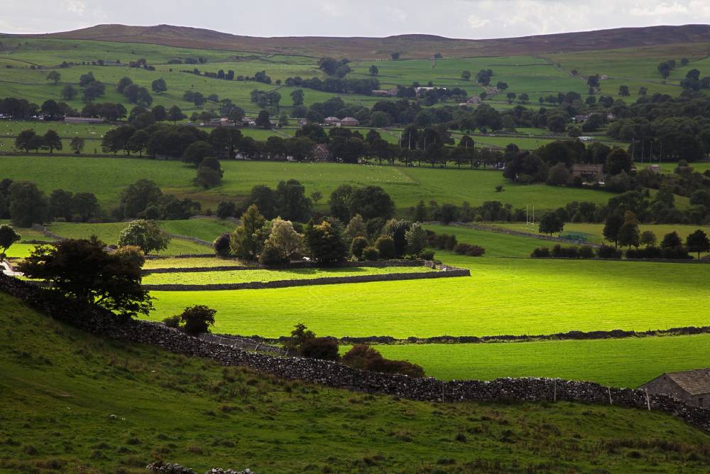 Rolling hills in the Yorkshire Dales